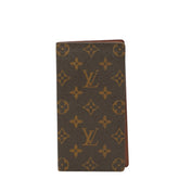 ルイ ヴィトン モノグラム ポルトカルトクレディ 札入れ 長財布 M60825 ブラウン PVC レザー レディース LOUIS VUITTON 【中古】